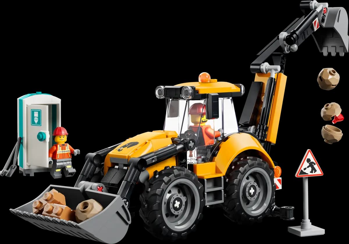 LEGO Yellow Backhoe Loader 60480 [301 pieces, ages 7+, City]