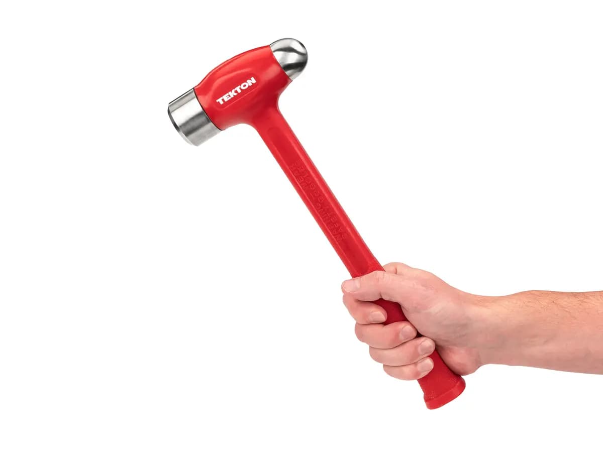 TEKTON 47 oz. Ball Peen Dead Blow Hammer [A. Length (in.) 13.6, B. Width (in.) 4.8, C. Height (in.) 1.7]