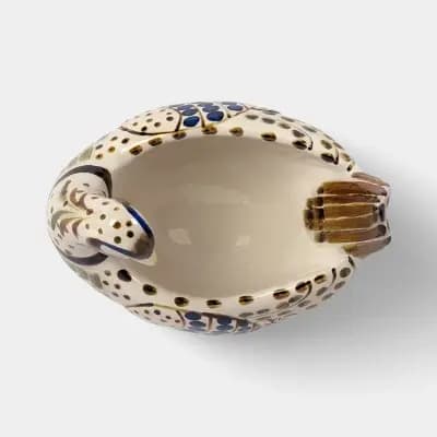 Muchoise Painted Ceramic Fall Pheasant Decorative Bowl [5.5 Pounds, Stoneware, Hand Wash]