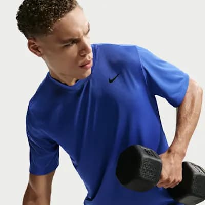 Nike Men's Dri-FIT Training T-Shirt Game Royal/Black [Game Royal/Black, 100% polyester, Machine wash]