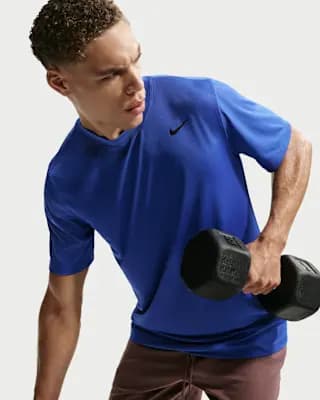 Nike Men's Dri-FIT Training T-Shirt Game Royal/Black [Game Royal/Black, 100% polyester, Machine wash]