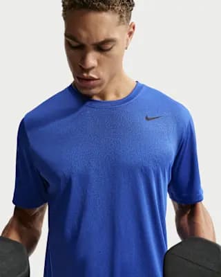 Nike Men's Dri-FIT Training T-Shirt Game Royal/Black [Game Royal/Black, 100% polyester, Machine wash]