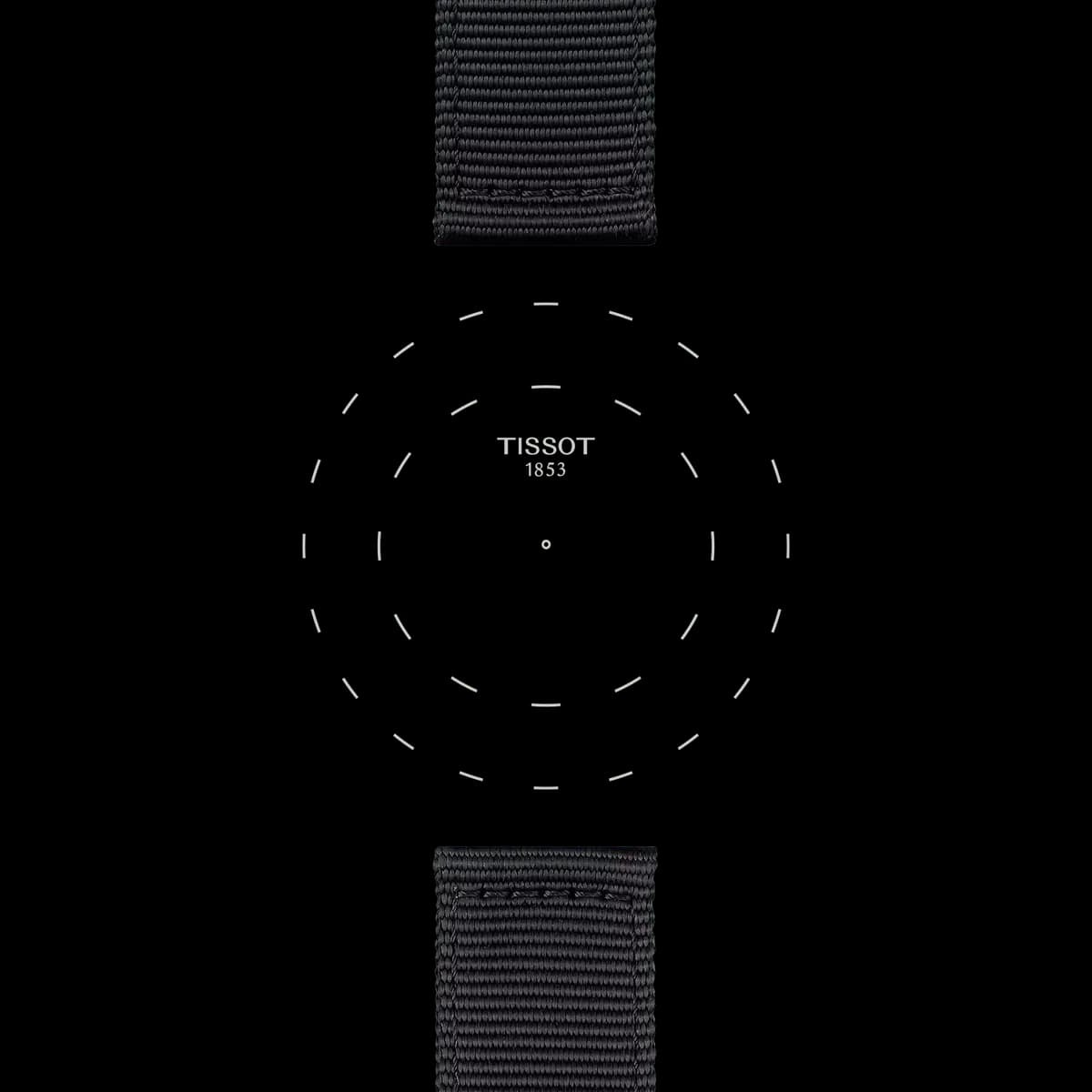 Tissot Official Black Textile Strap Lugs 22 mm [Leather, Black, 22.00]