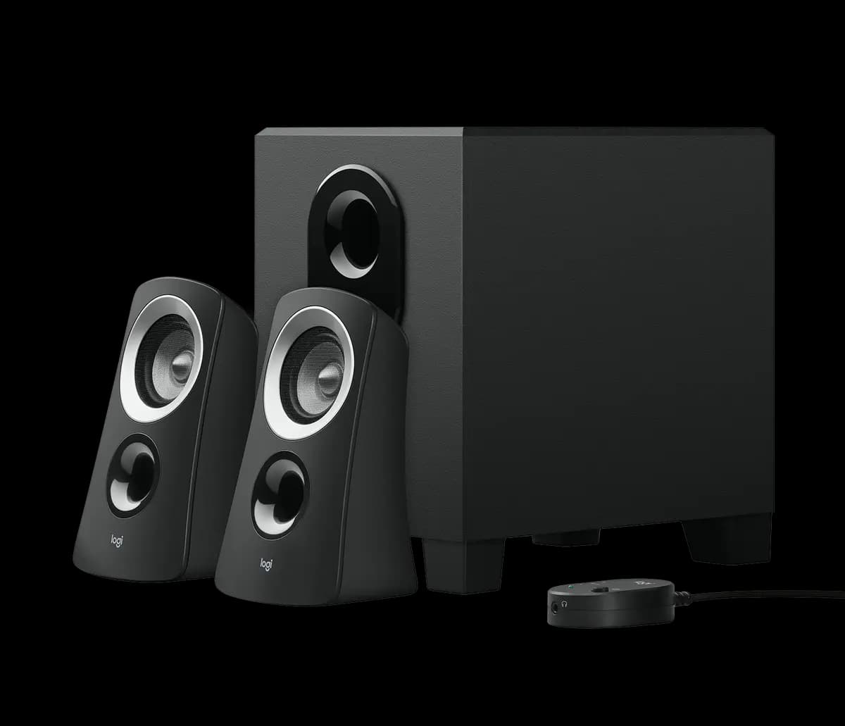 Logitech Z313 Speaker System with Subwoofer - Black [5.76 in (146.2 mm), 3.52 in (89.4 mm), 3.19 in (81 mm)]