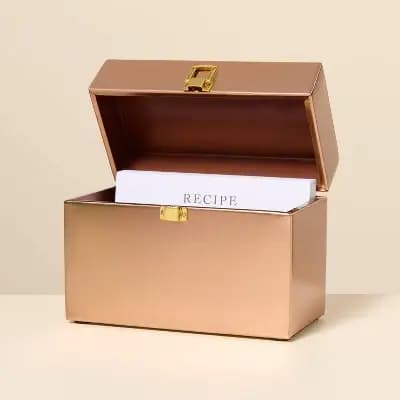 Hearth & Hand with Magnolia Recipe Box Copper Finish - Hearth & Hand™ with Magnolia [Iron, 1.32 Pounds, Spot or Wipe Clean]
