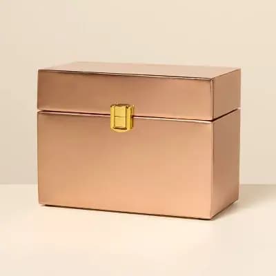 Hearth & Hand with Magnolia Recipe Box Copper Finish - Hearth & Hand™ with Magnolia [Iron, 1.32 Pounds, Spot or Wipe Clean]