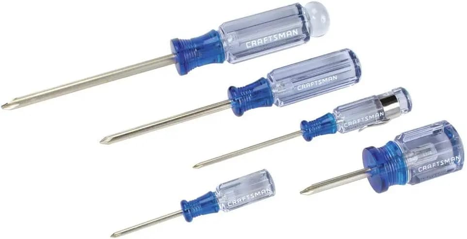 CRAFTSMAN Screwdriver Set, Phillips, 5-Piece (CMHT65011) [CMHT65011, 5 Piece, Phillips]