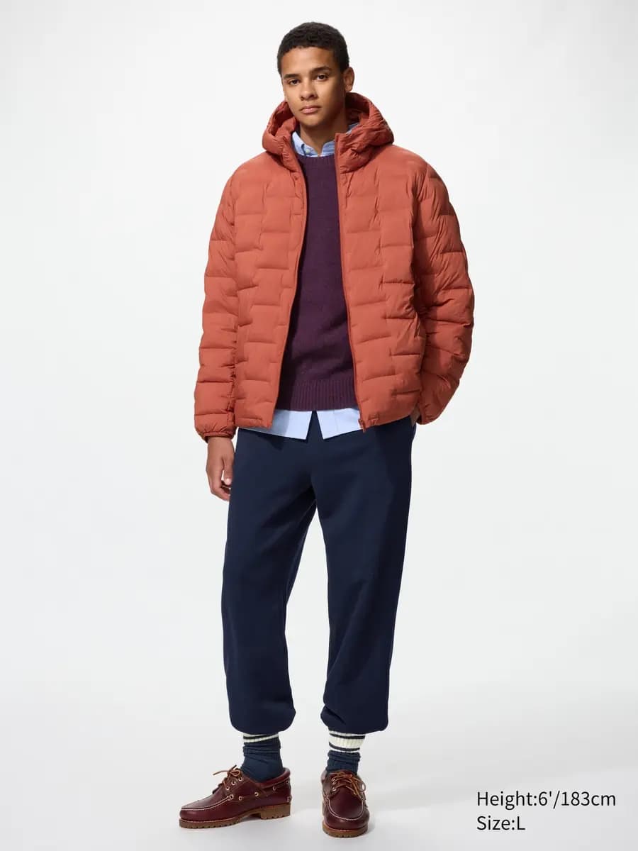 Uniqlo PUFFTECH Parka Orange [Imported, Hand wash cold, Do not dry clean, ORANGE]