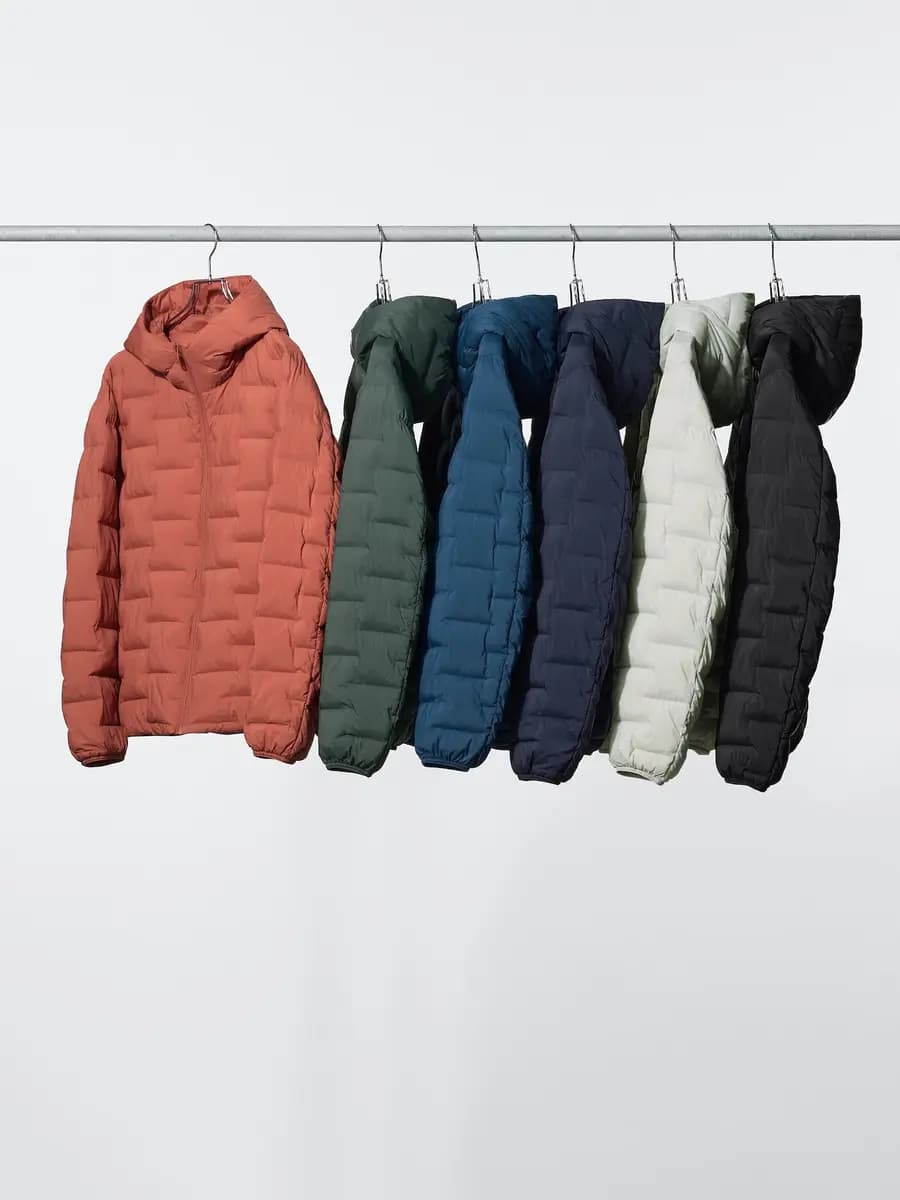 Uniqlo PUFFTECH Parka Orange [Imported, Hand wash cold, Do not dry clean, ORANGE]