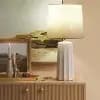 24.75"x13" Ribbed Ceramic Table Lamp Cream - Threshold™ [4.64 Pounds, Glazed, Saddle]