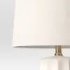 24.75"x13" Ribbed Ceramic Table Lamp Cream - Threshold™ [4.64 Pounds, Glazed, Saddle]