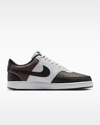 Nike Court Vision Low Men's Shoes Baroque Brown/White/Black [Baroque Brown/White/Black, IV4794-237]