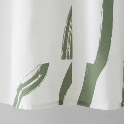 Room Essentials Fabric Painted Strokes Shower Curtain Green - Room Essentialsâ„¢ [80% Recycled Polyester, 1.4 Pounds, 72 Inches (H) x 72 Inches (W)]