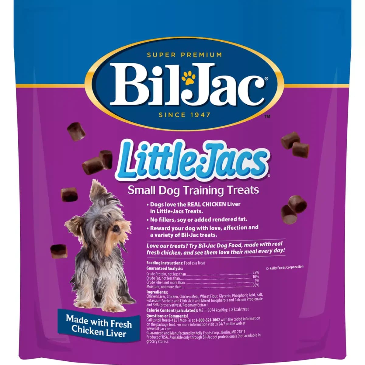 Bil-Jac® Little-Jacs All Life Stages Training Dog Treat - Chicken Liver [Brand Bil-Jac, Food Type Soft and Chewy Treat, Breed Size All, Life Stage All]