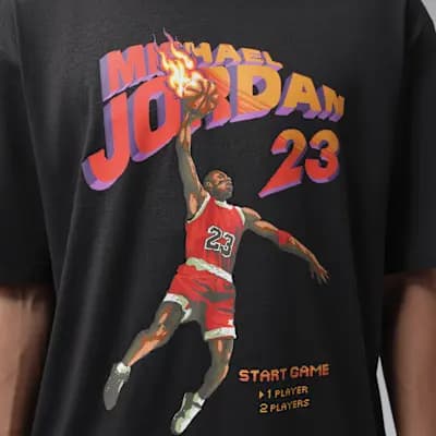 Jordan Brooklyn Men's Graphic T-Shirt Off Noir [Off Noir, Ribbed collar, 100% cotton]