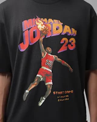 Jordan Brooklyn Men's Graphic T-Shirt Off Noir [Off Noir, Ribbed collar, 100% cotton]