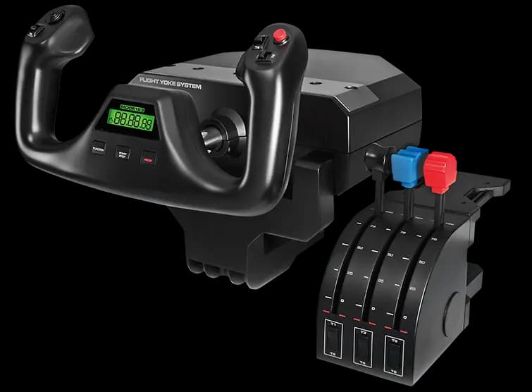 Logitech Flight Yoke System - Black [7.28 in (18.5 cm), 12.2 in (31 cm), 18.27 in (46.4 cm)]