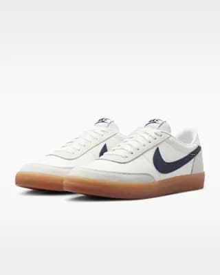 Nike Killshot 2 Leather Men's Shoes Sail/Gum Yellow/Midnight Navy [Sail/Gum Yellow/Midnight Navy, M 6 / W 7.5, M 6.5 / W 8, M 7 / W 8.5, M 7.5 / W 9, M 8 / W, Various stitching and