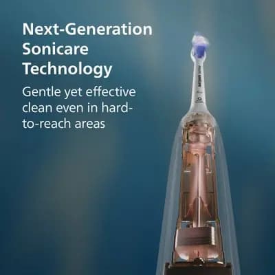 Philips Sonicare 6100 Rechargeable Electric Toothbrush with Travel Case and Brush Head - Black [8 Years and Up, Medium, Full]
