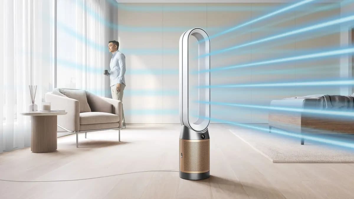 Dyson Purifier Cool De-NOx PC2 White/Gold [10.8 lb, 350 degrees, 8.7 in]