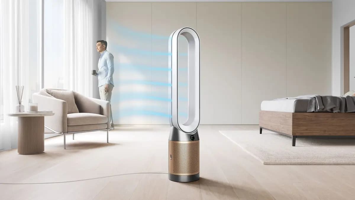 Dyson Purifier Cool De-NOx PC2 White/Gold [10.8 lb, 350 degrees, 8.7 in]