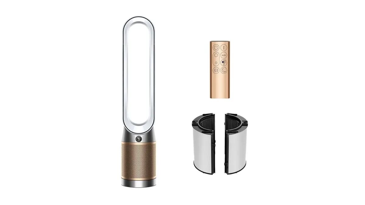 Dyson Purifier Cool De-NOx PC2 White/Gold [10.8 lb, 350 degrees, 8.7 in]