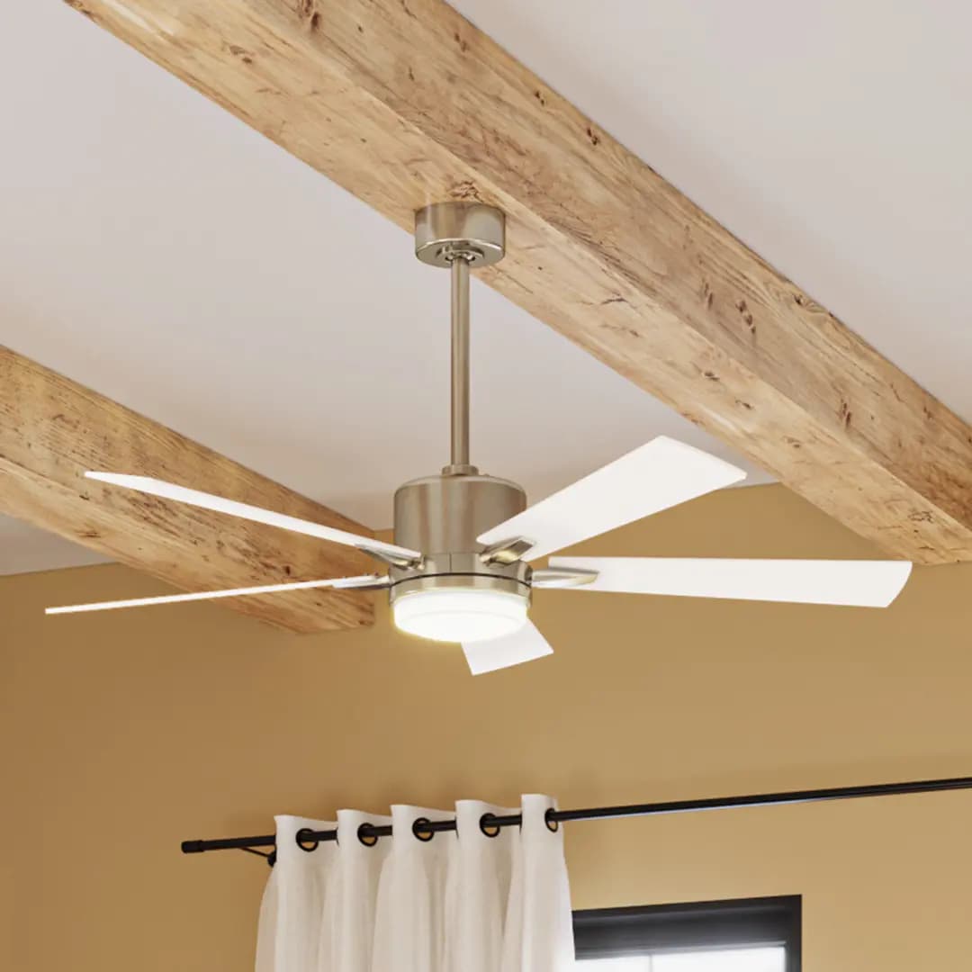 Kichler Lucian Ceiling Fan Brushed Nickel [Attribute 52", Attribute 5 Blades, Attribute 3000K]