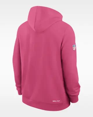 Los Angeles Chargers Crucial Catch Sideline Standard Issue Men's Nike Dri-FIT NFL Pullover Hoodie Pink [Pink, Hood with drawstring, Front pocket]