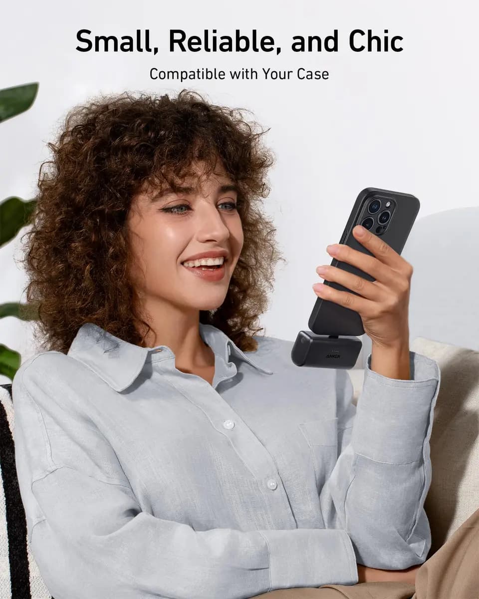 Anker Nano Power Bank (22.5W, Built-In USB-C Connector) [5,000mAh, 5V⎓3A / 9V⎓2A, 5V⎓3A / 9V⎓2.22A / 10V⎓2.25A]