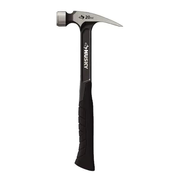 Husky 20 oz. Steel Rip Claw Hammer, N-A20HK [Claw Type: Straight, Color Family: Black, Face Type: Smooth]