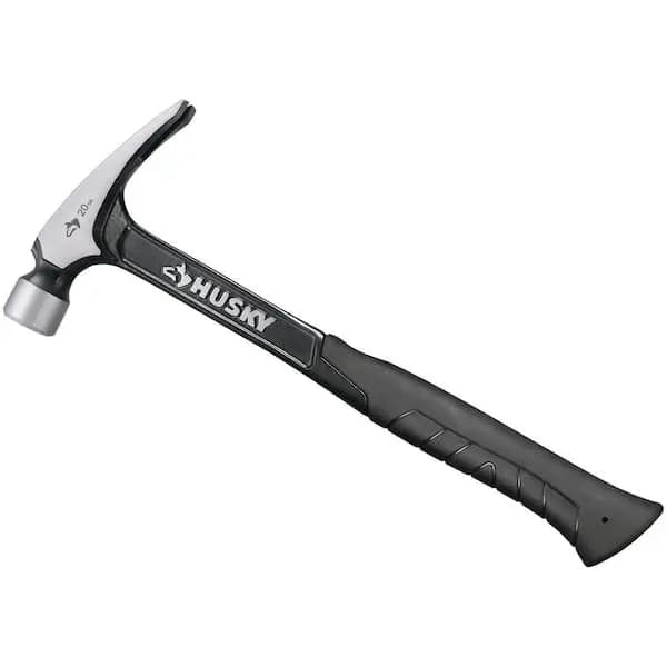 Husky 20 oz. Steel Rip Claw Hammer, N-A20HK [Claw Type: Straight, Color Family: Black, Face Type: Smooth]