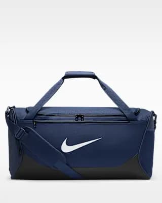 Nike Brasilia Training Duffel Bag (Medium, 60L) Midnight Navy/Black/White [100% polyester, Spot clean, ONE SIZE]