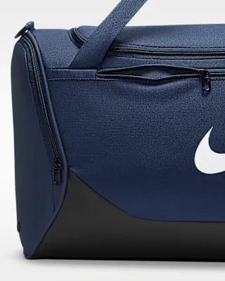 Nike Brasilia Training Duffel Bag (Medium, 60L) Midnight Navy/Black/White [100% polyester, Spot clean, ONE SIZE]