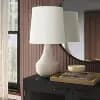 21.75"x11.5" Montreal Wren Assembled Table Lamp White - Threshold™ [4.33 Pounds, Empire, Linen]