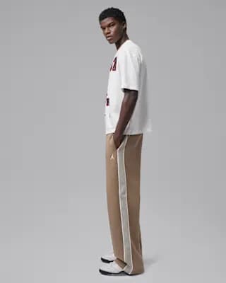 Air Jordan x Howard University Men's Pants Archaeo Brown/Cream II/Sail [Body: 94% polyester/6% spandex. Pocket bag knuckle side: 100% cotton., Machine wash, XS-3XL]