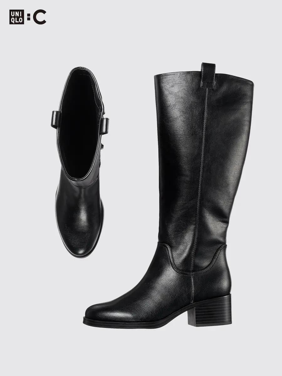 Uniqlo Boots Black [Imported, Do not wash, Do not dry clean, Soft lining provides A comfortable fit.]