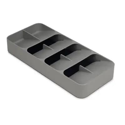 Joseph Joseph DrawerStore Large Compact Cutlery Organizer - Gray: Silverware Tray, In-Drawer Flatware Storage, Multiple Compartments [1 Pounds, Polypropylene, Hand Wash]