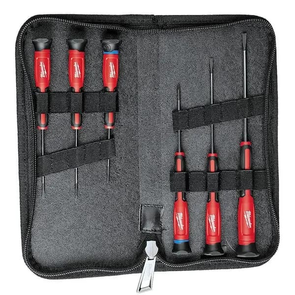 Milwaukee Precision Phillips Screwdriver Set (6-Piece), 48-22-2606 [Drive Style: Phillips, Hand Tool Type: Individual or Specialty Screwdriver, Individual/Set: Set]