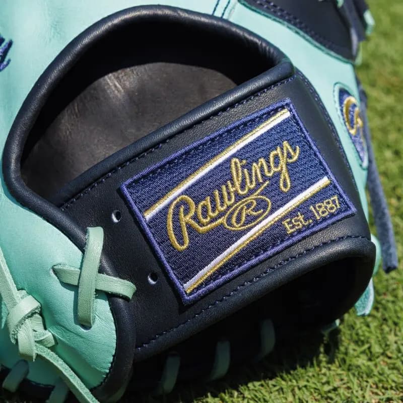 Rawlings Exclusive Heart of the Hide 13-Inch First Base Mitt [Conventional, Navy/Mint, Standard]