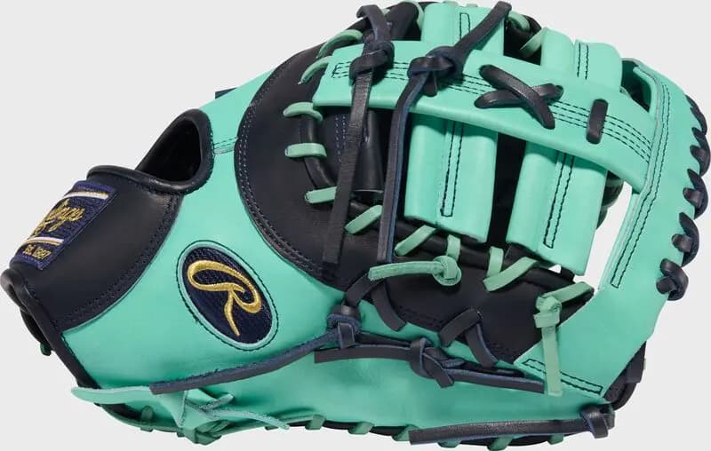 Rawlings Exclusive Heart of the Hide 13-Inch First Base Mitt [Conventional, Navy/Mint, Standard]