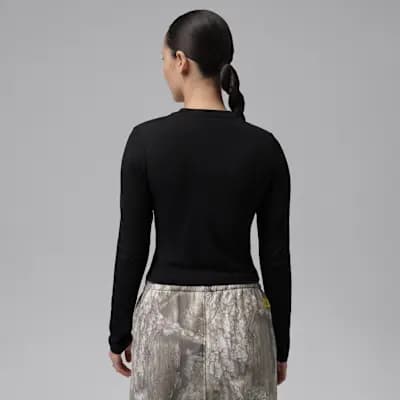 Jordan Women's Realtree Long-Sleeve Graphic T-Shirt Black [Black, 48% Modal/46% Cotton/6% Elastane, Machine wash]