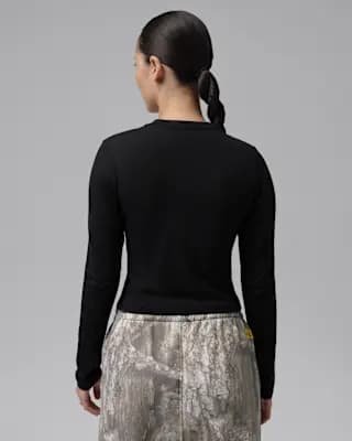 Jordan Women's Realtree Long-Sleeve Graphic T-Shirt Black [Black, 48% Modal/46% Cotton/6% Elastane, Machine wash]