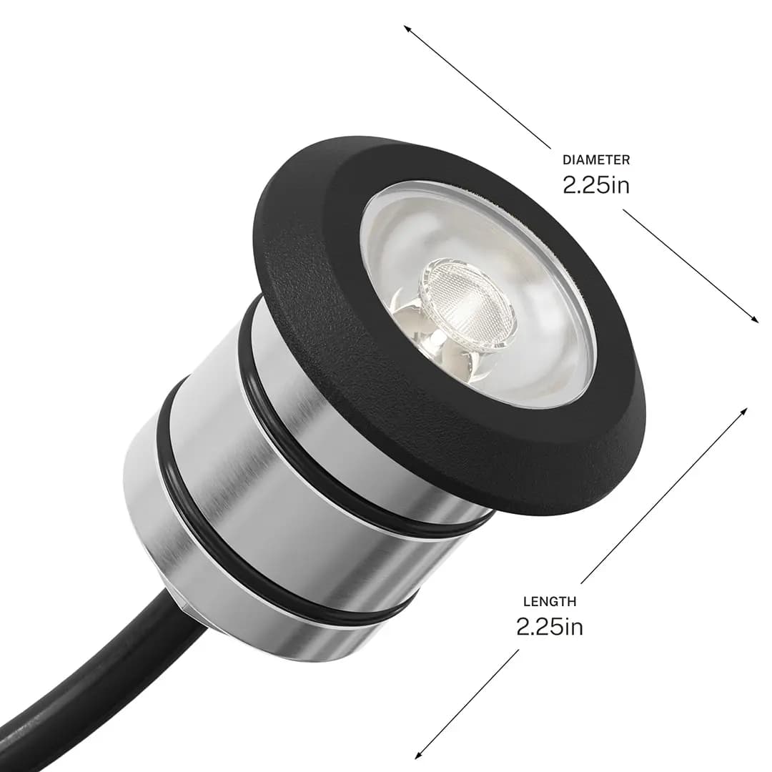 Kichler Landscape LED Accent Light Black Brass [Attribute In-Ground, Attribute 2700K, Attribute 200 Lumens]