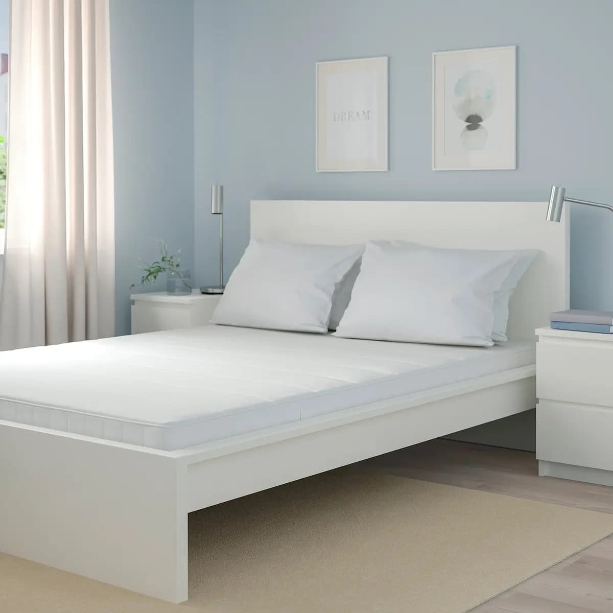 IKEA VESTERÖY Pocket spring mattress, firm/white Queen [Length 79 1/2 ", Width 59 7/8 ", Thickness 7 7/8 "]