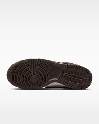 Nike Dunk Low Suede Women's Shoes Light Orewood Brown/White/Metallic Gold/Baroque Brown [Padded collar, IO4244-102]