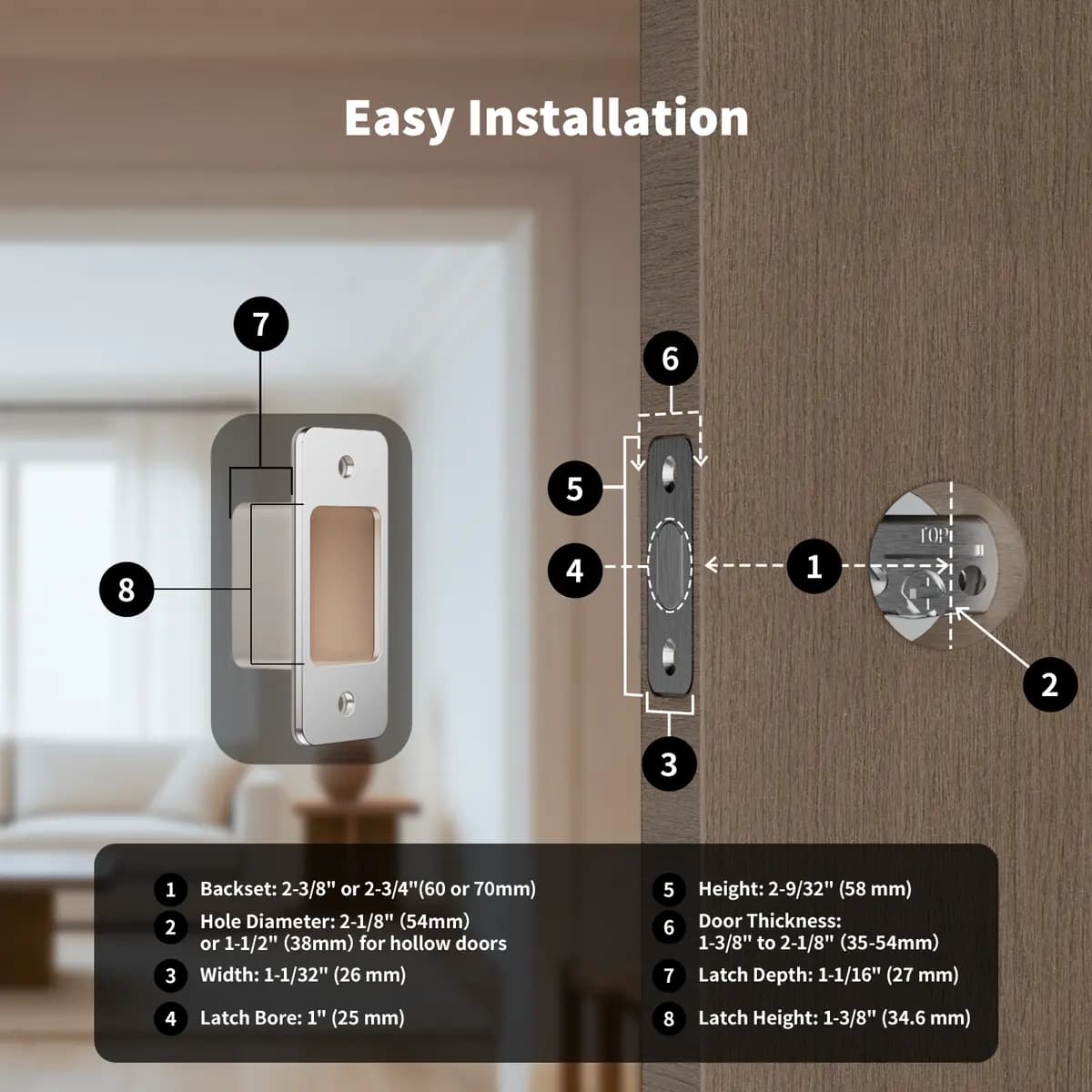 Aqara Smart Lock U400 Silver [rechargeable lithium battery, up to 6 months per charge, IP65-rated exterior, up to 50]