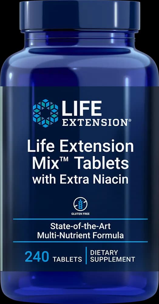 Life Extension Mix Tablets with Extra Niacin 970 mg [8 tablets (per day), 1500 mcg&circ;, 970 mg]