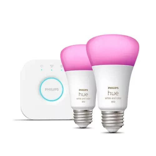 Philips Hue Starter kit: 2 E26 smart bulbs (60 W) [046677562915, 62x112, White]