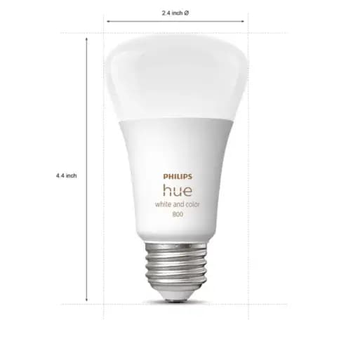 Philips Hue Starter kit: 2 E26 smart bulbs (60 W) [046677562915, 62x112, White]