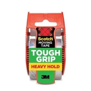 Scotch Tough Grip Moving Packaging Tape with Dispenser: Clear Packing Tape for Moving Boxes & Shipping, 1.88" x 1000" [Tape Dimensions 1.88 Inches (W) x 1000 Inches (L), Package Qu